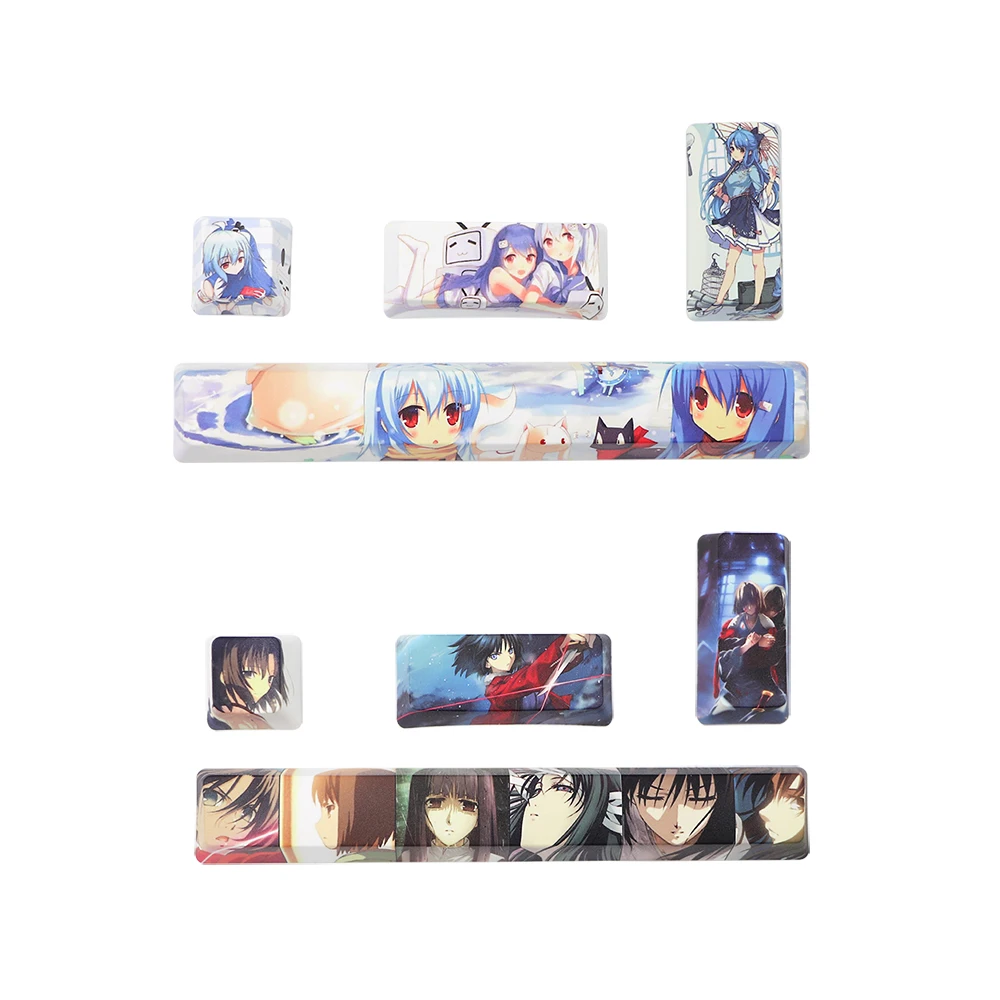 PBT Five sides Dye-subbed keycap Space bar 6.25U Entre keys OEM profile Cartoons Anime Keycap