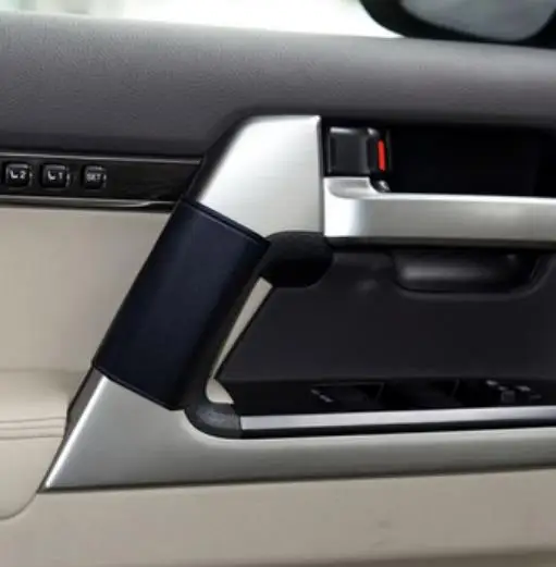 Car Door handle Protective Microfiber Leather Cover Door handle leather case For Toyota Land Cruiser 200 LC200 car interior