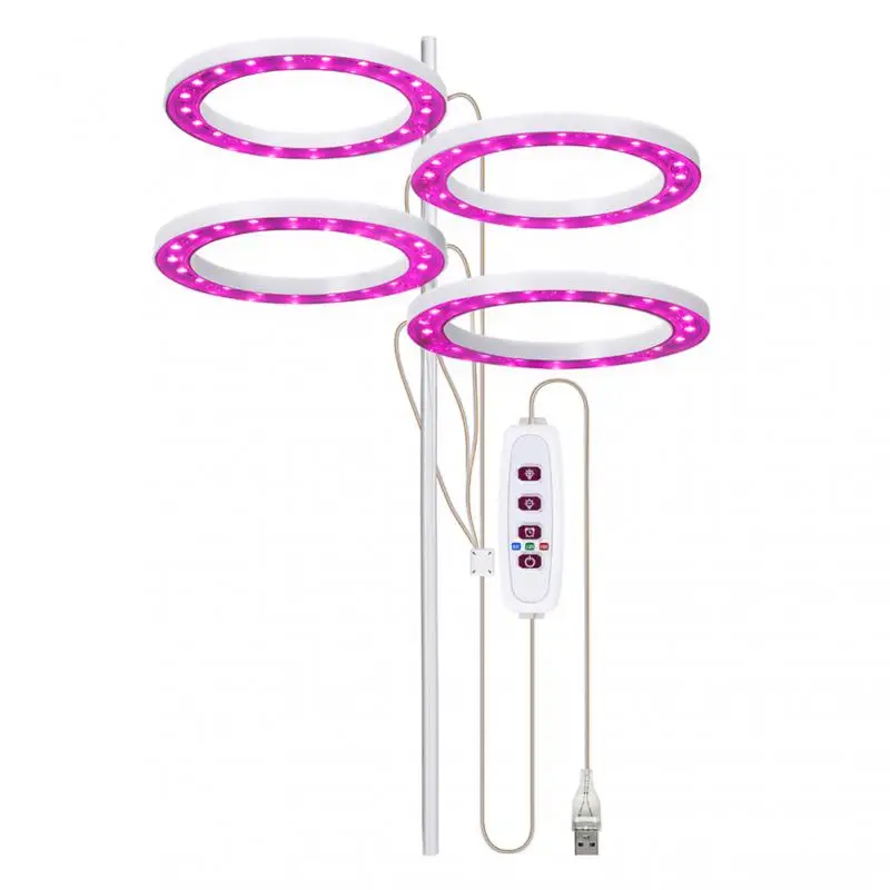 LED Lights Ring Grow Light DC5V USB Full Spectrum Phytolamp Growing Lamps Lighting Home Plants Seedlings Growth Flower Indoor