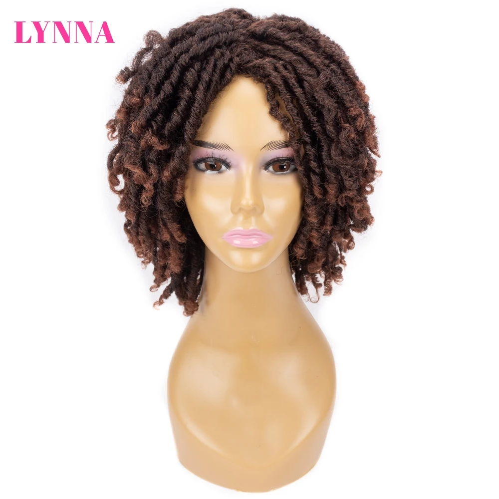 Short Soft Braiding wig for Women Dreadlock Synthetic Short Faux Locs  Crochet  Twist Hair Wigs with Free Shipping