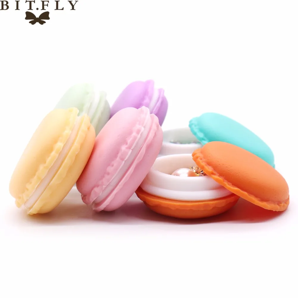 Portable Candy Color Mini Macarons Storage Box Lovely Jewelry Gift Package Pill Carrying Case Headset Protection Box