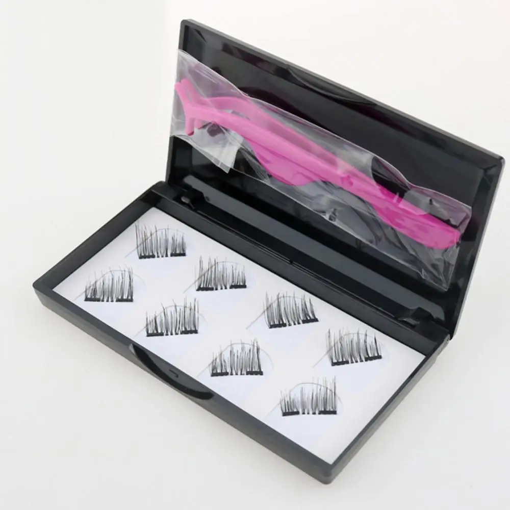 8Pcs Magnet Natural False Eyelashes Magnetic Long Natural Fake Lashes Tweezer Eyelash Extention Dramatic Lashes Makeup Tools