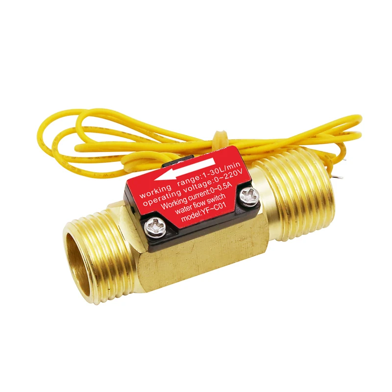 DN15 Water Flow Switch Brass External Thread 1/2