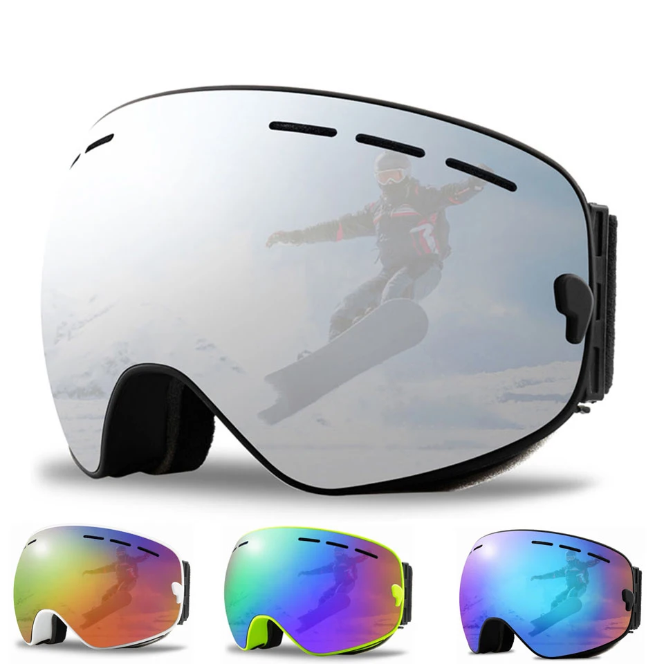 

New Double Layers Ski Goggles Anti-Fog Anti-dust Snowmobile Eyewear Outdoor Sports Snow Snowboard Glasses Ski Googles