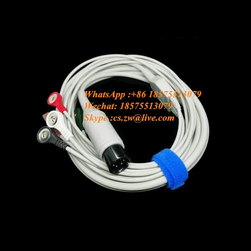 Mindray Original Monitor Accessories 6-pin 5-lead Integrated ECG Lead Cable AHA Defibrillation Type EA6151B