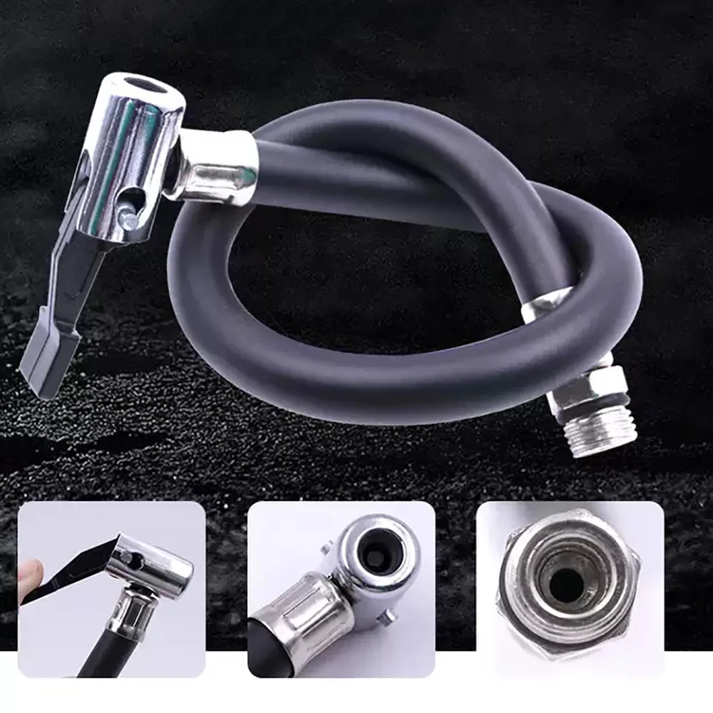 Flexible Hose for Pump with Quick Release Adapter, Tyre Inflator Gun Hose with Tip, Compressor Hose