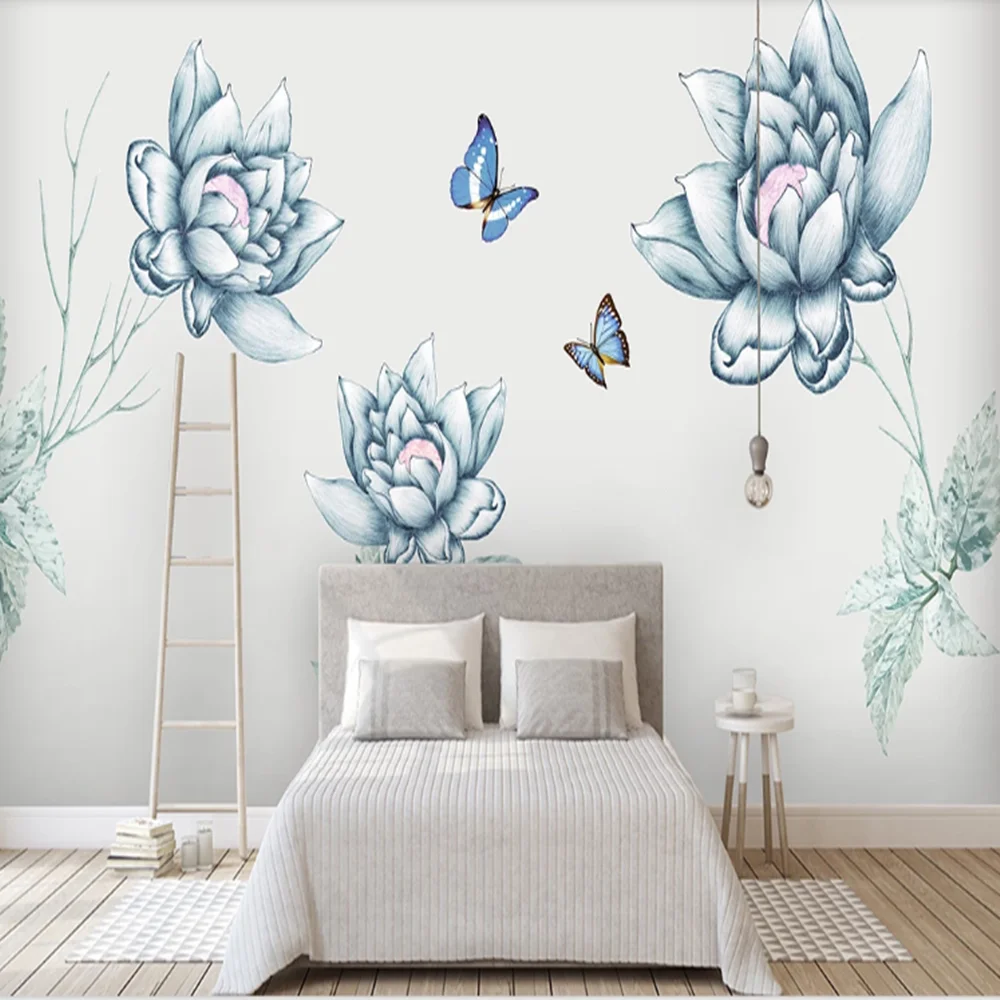 milofi custom do not 3D European retro nostalgic hand painted flower large TV background wallpaper mural