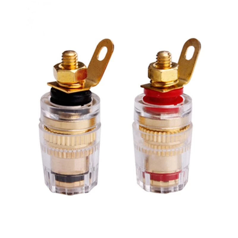 2 قطعة HiFi الصوت ملزمة آخر كريستال شفاف الموز التوصيل واجهة مكبر للصوت فك محطة