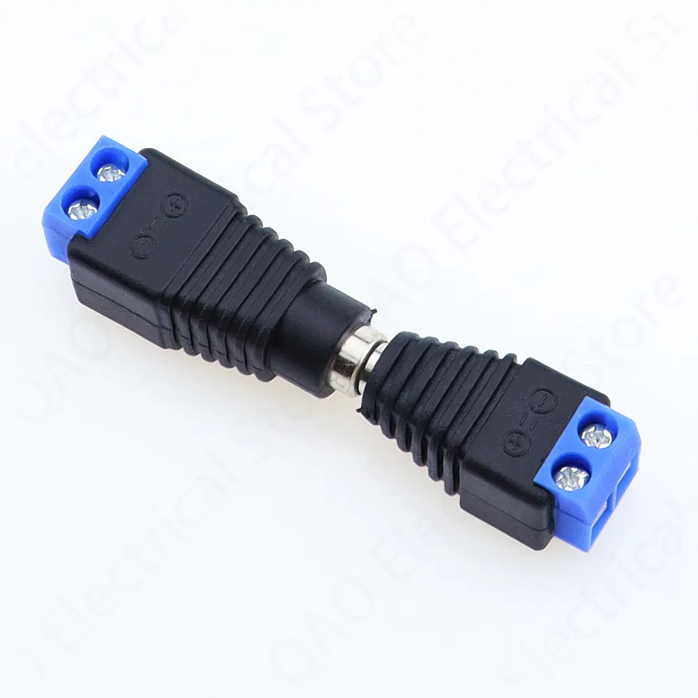 1 sets Male + Female 12V 2.1x5.5MM DC Power Jack Plug Audio AUX free welding socket Connector