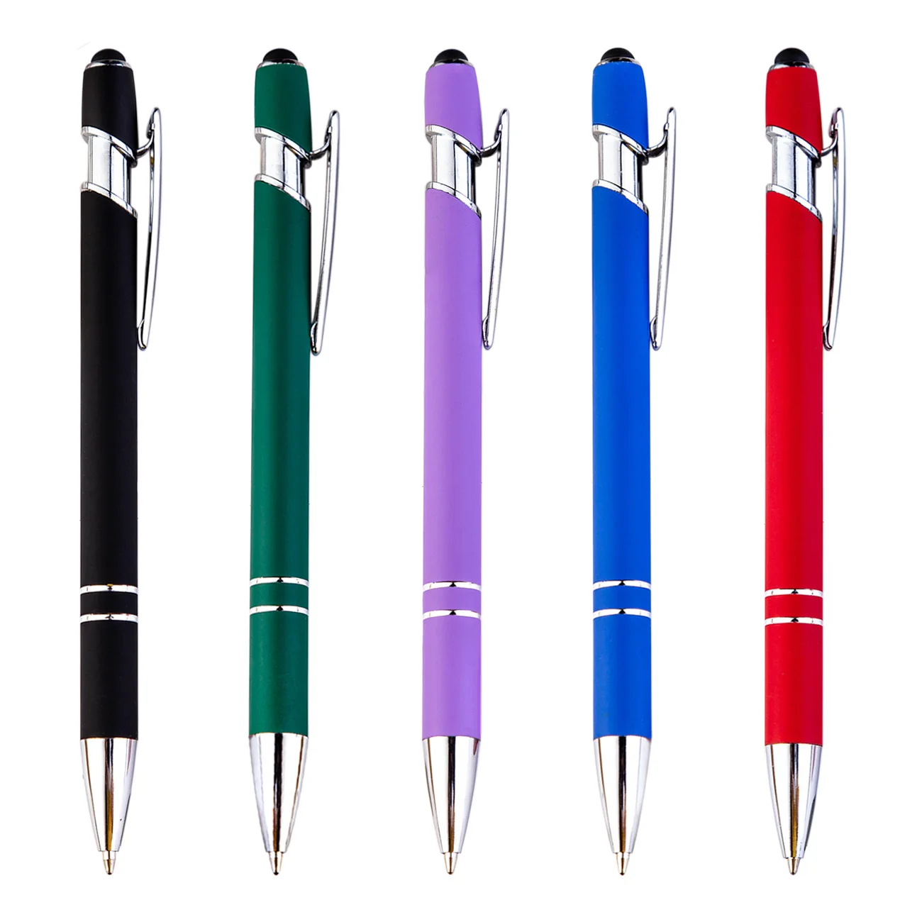 20pcs/lot Customized Matte Ballpoint Pen Creative Stylus Touch Pen 22 Colors Writing Ballpen Stationery Office School Supplies