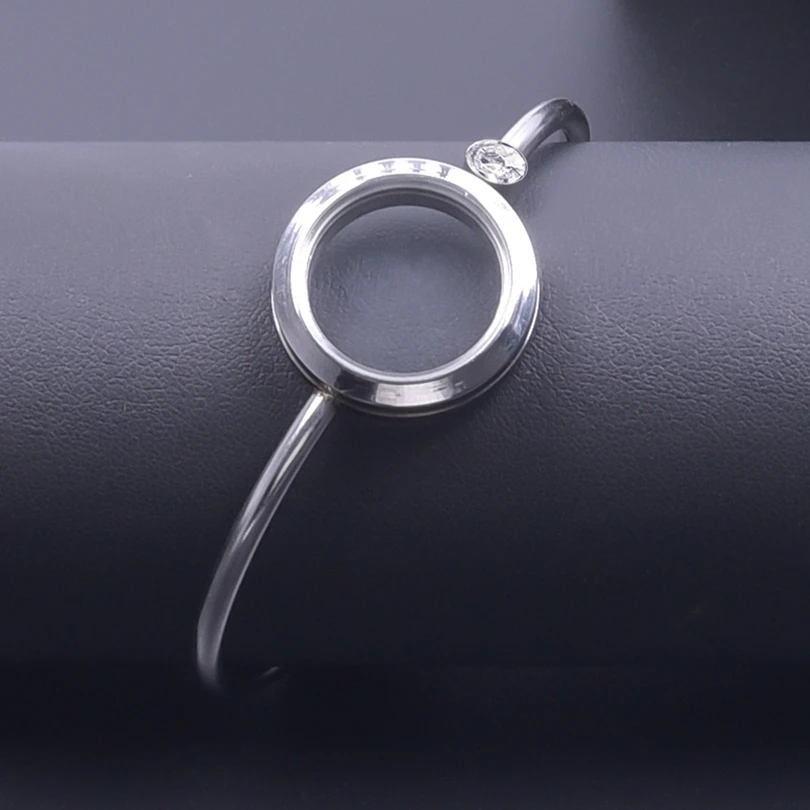 25mm Screw Floating Charm Bracelet Stainless Steel Bangles And Bracelets For Women Accessories Fashion Jewelry Twist Locket Gift