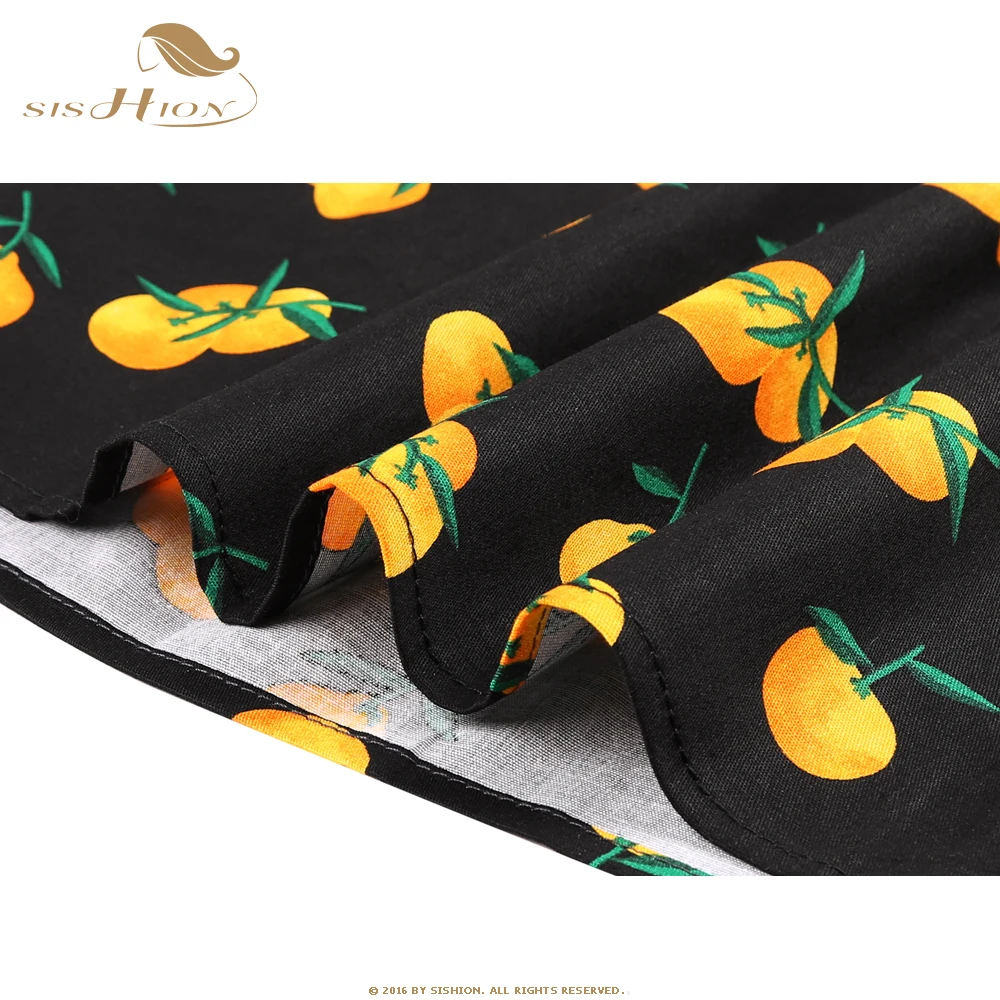 SISHION Dropshipping Floral Toucan Print Mini Rock SS0008 Baumwolle Vintage Schlank Retro Sexy Röcke Frauen Damen Frauen Rock Y2K – Detail 33