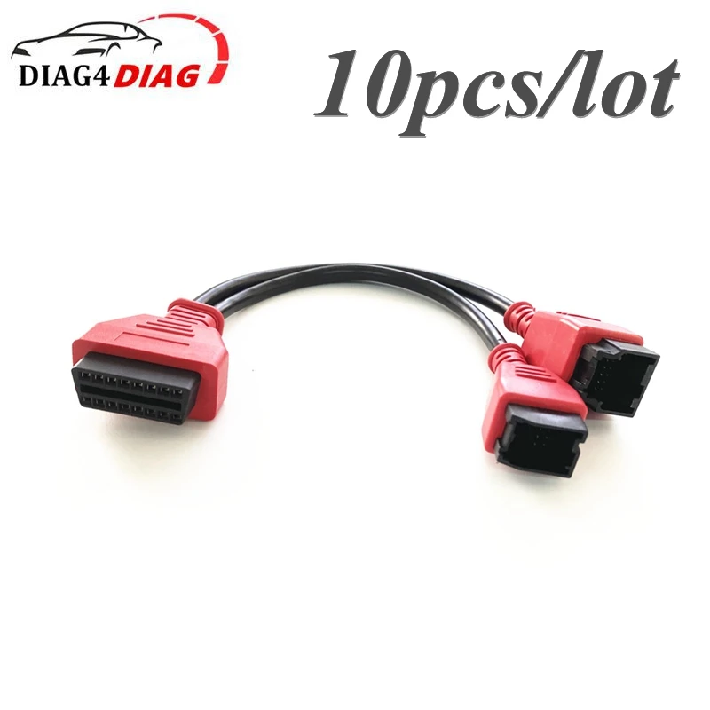 

10pcs/lot For Chrysler 12+8 Programming Cable For Autel 12 8 Connector for LAUNCH X431/OBDSTAR DS808 Maxisys 906 908 PRO ELITE