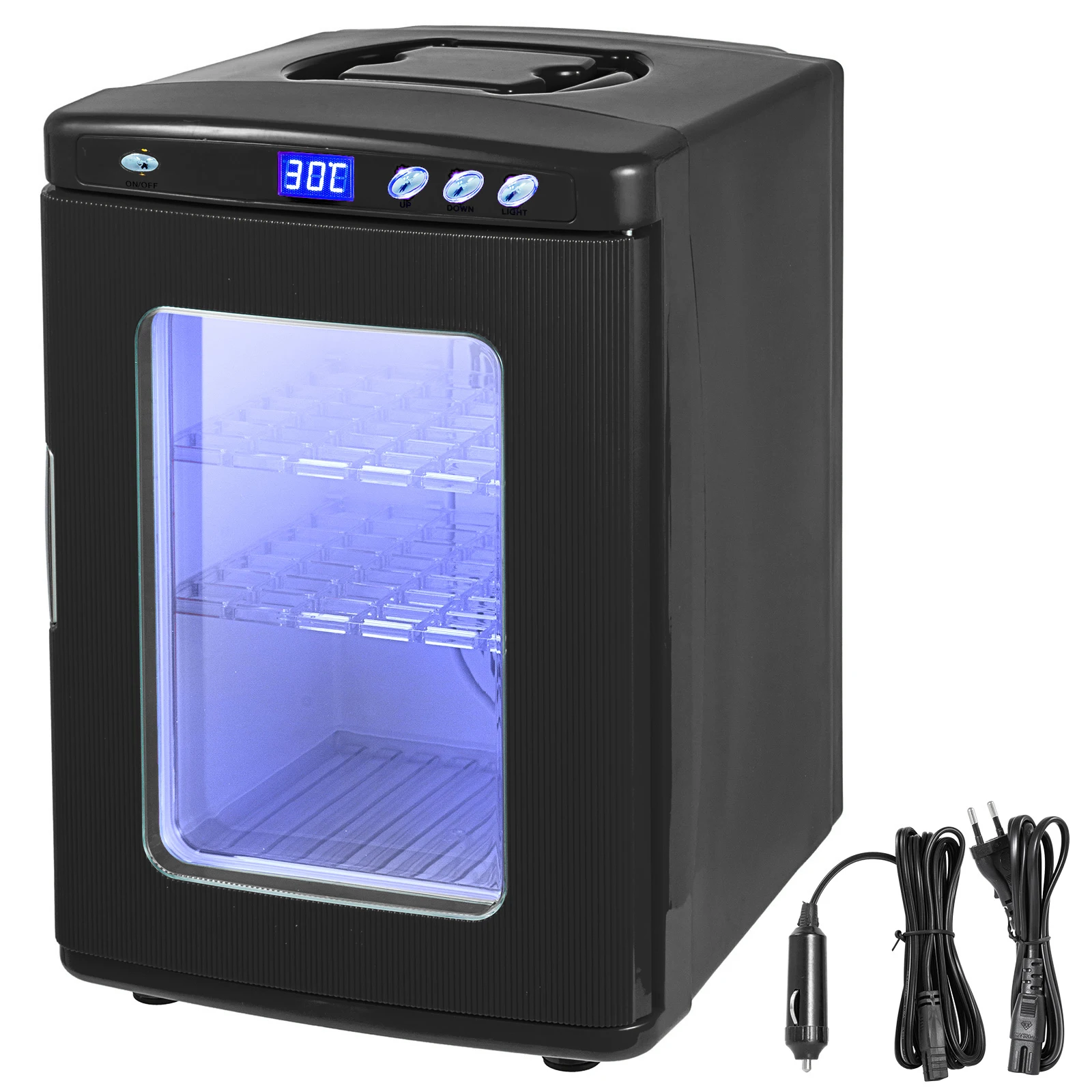SucceBuy 25L Reptielenincubator Digitale eierincubator Wetenschappelijke laboratoriumincubator Koeling en verwarming 5-60 ° C Werk voor kleine reptielen