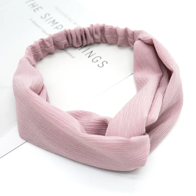 Korean Style Solid color Women\'s Hair Band Cotton Casual Face Shield Headband Female Woman Hair Accessories