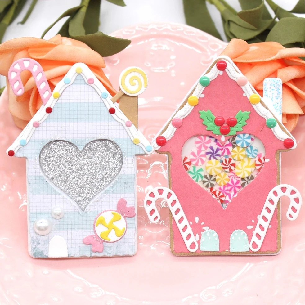 KSCRAFT Gingerbread House Shaker Metal wykrojniki szablony dla DIY Scrapbooking dekoracyjne wytłaczanie kartki DIY