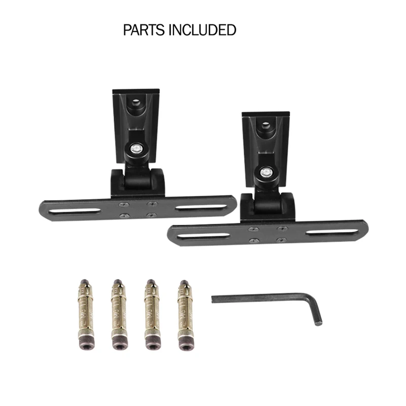 (1 lote = 2pc) SW-50 liga de zinco alto-falante montagem na parede pro-suporte de parede inclinação giratória movimento completo