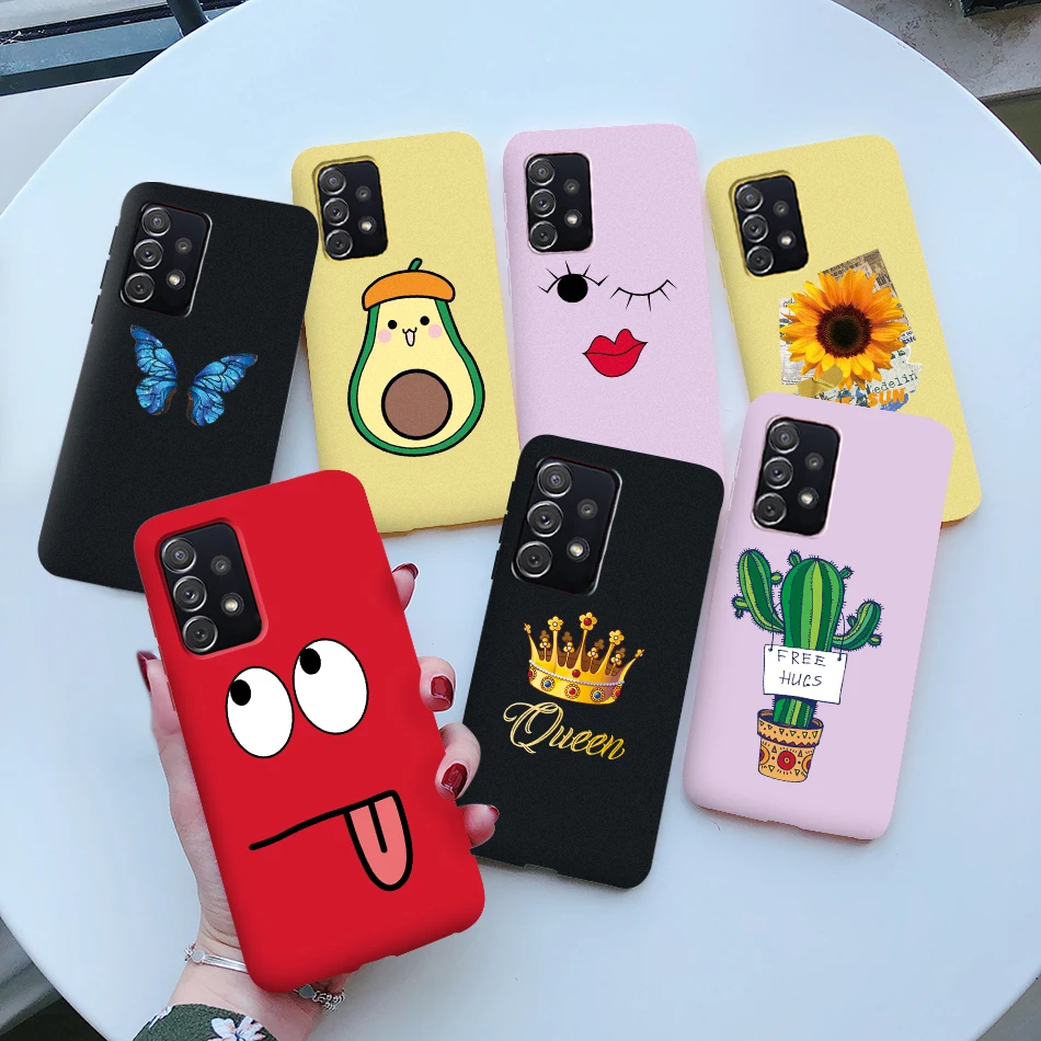 For Samsung A52 Case Silicon Soft Cute Back Cover Bumper Funda For Samsung Galaxy A52 5G GalaxyA52 A 52 2021 SM-A526B Case Coque