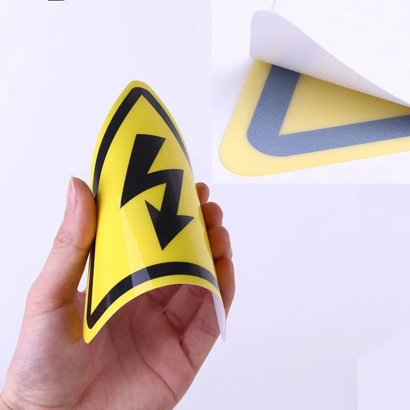 2pc PVC Warning Sticker Adhesive Labels Electrical Shock Hazard Danger Notice Safety Waterproof Tags for danger forelectric box