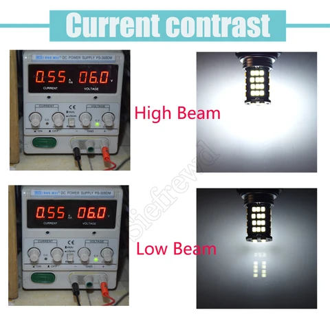 2 шт. 6 в/12 В DC 56 светодисветодиодный P42D сменная лампа 2835 SMD дальний и ближний свет автомобиль Вождение Мотоцикл фара противотумансветильник фара белый 6000K