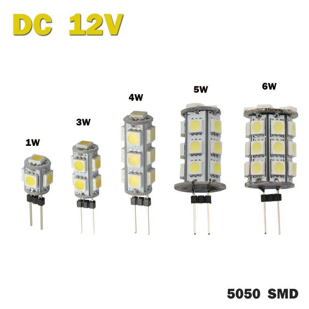 

10Pc DC 12V SMD 5050 G4 Led 5W 6W Mini Bulb Lamp 6 9 13 18 27Leds 2800K Warm White Cool White 6500K For Ceiling Light