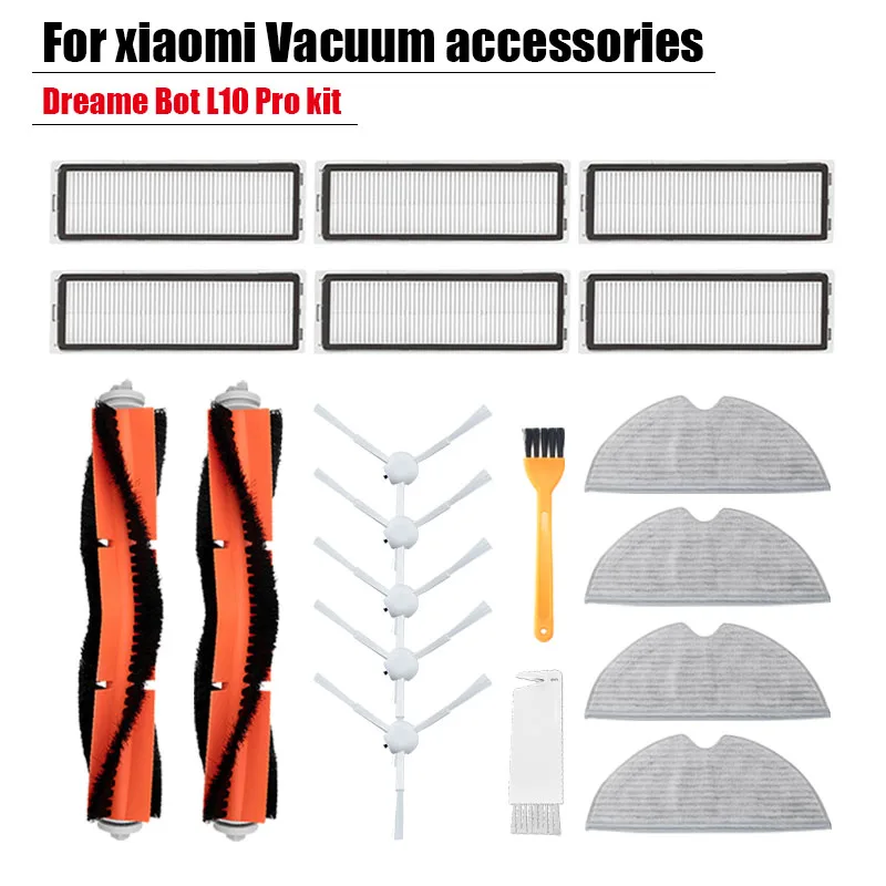 สำหรับ Dreame Bot L10 Pro อะไหล่ Mop ทำความสะอาดผ้า HEPA กรองแปรงหลักเปลี่ยน Xiaomi หุ่นยนต์เครื่องดูดฝุ่นอุปกรณ์เสริม