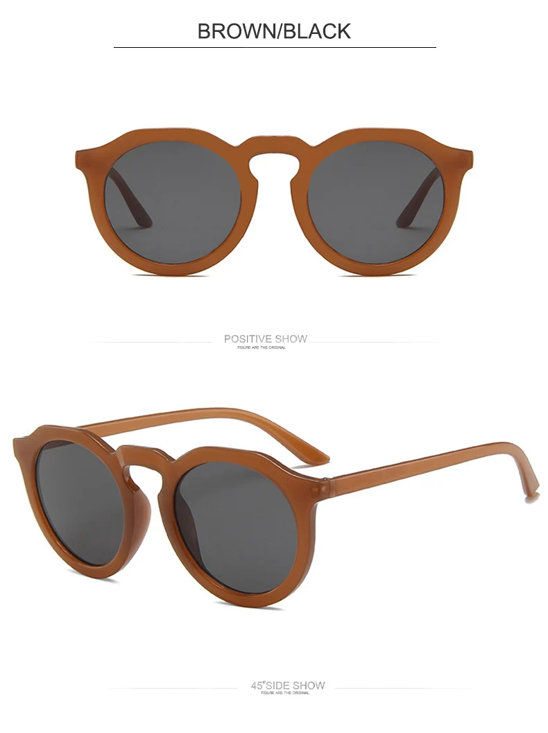 Oec cpo vintage runde sonnenbrille frauen marke designe mode orange sonnenbrille für weibliche farben uv400 brillen oculos de sol – Detail 8