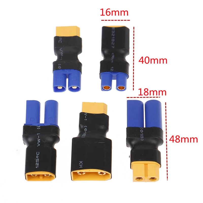 Adapter XT60 to XT90 EC5 EC3 Female Male Connectors Banana Plug RC Lipo Battery Control Parts DIY