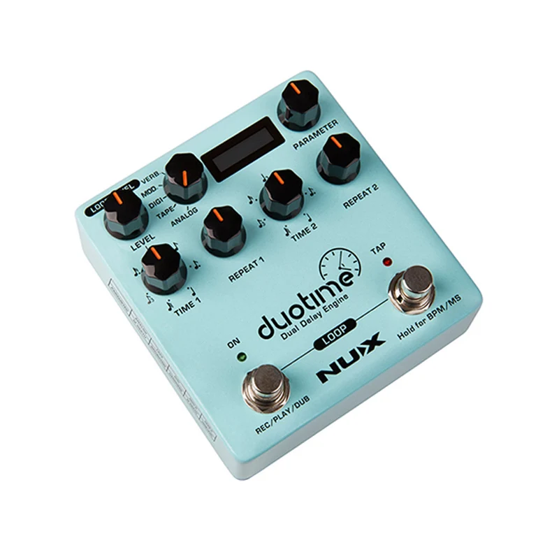 NUX Duotime Stereo Delay Pedal Guitar Effect Analog Tape Echo Digital Modulation Verb Dual Delay Effects for Guitar Accessories