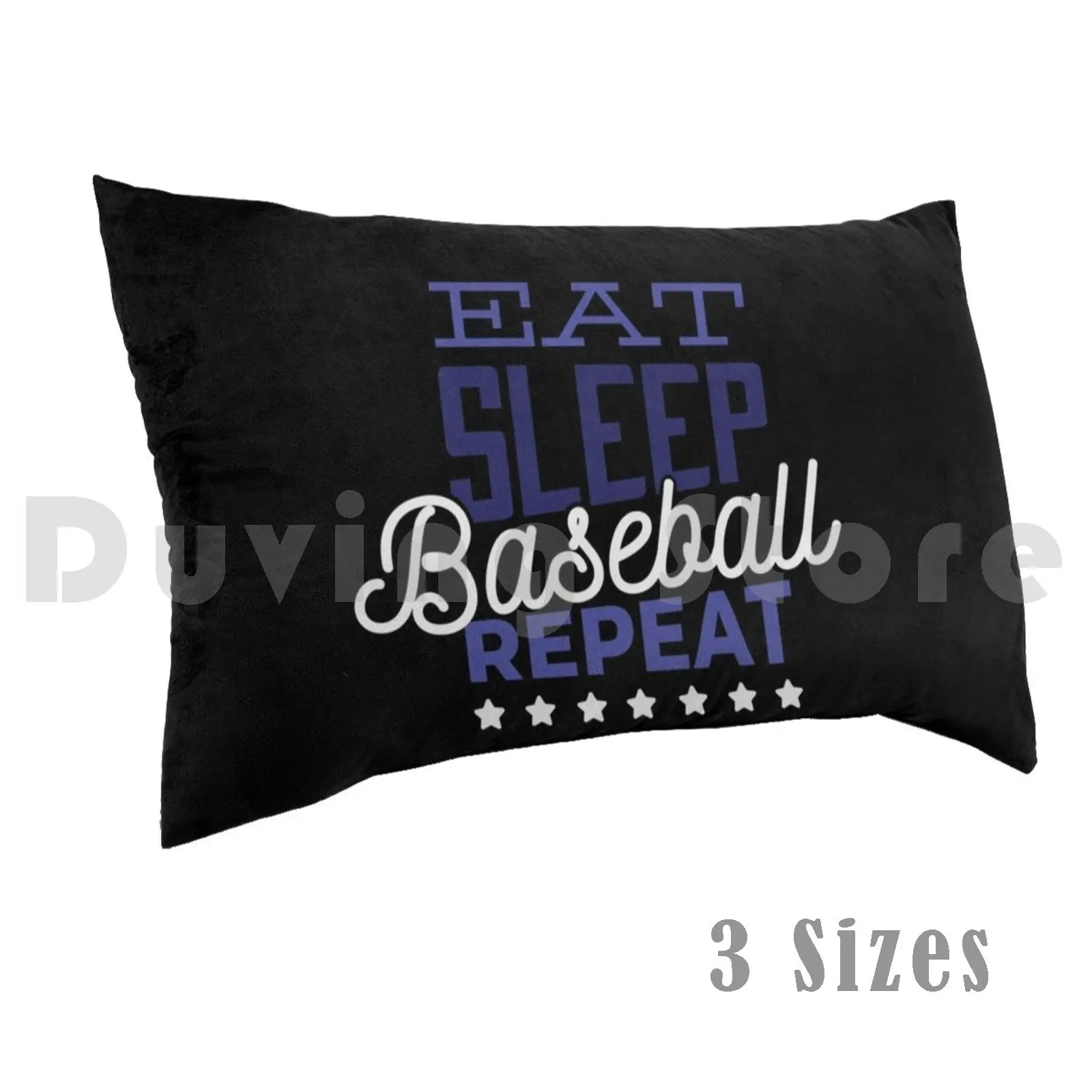 Repeat Eating Sleep Baseball Pillow Case Printed 50x75 Baseball Team Teams Game Games Player Baseball Bat Bat