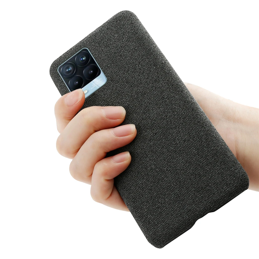 

Luxury Cloth Leather Case For OPPO Realme 8 Pro Funda Slim Hard PC Phone Cover For Oppo Realme 7 6 Pro Realme8 5G Capa Shell