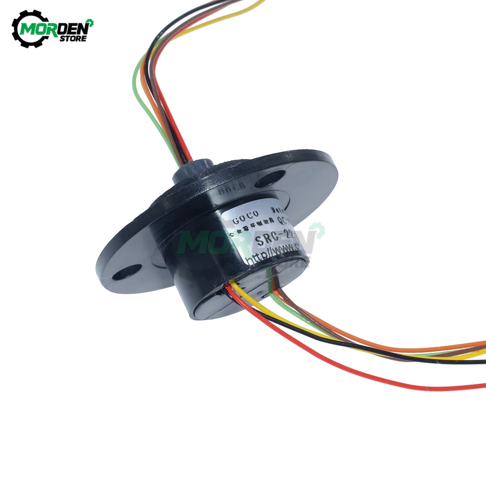 AC 220V 250RPM 300RPM 6 Channel 6 wires Capsule Slip Ring CIRCUITSx2A Slipring 12.5/22MM Mini Rotary Conductive Joint Connectors