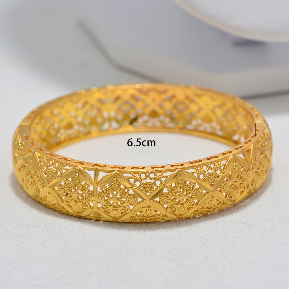 1pcs Dubai Arab Trendy Plated 24K Gold Multi shape  Bracelet Curb Cuban Chain Gold Color Bracelets Bangle For Men Women Jewelry