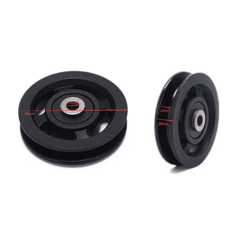 Durable Bearing Pulley 50/90mm Wearproof Nylon Bearing Pulley Wheel Gmarty Cable Gym Universal Fitness Equipment Part