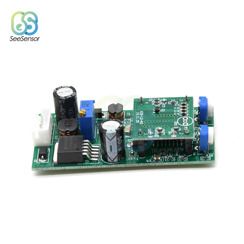 DC 36V to 12V 3A Microwave Radar Sensor Module Board Delay Time Sensing Distance Voltage Adjustable Switch Controller