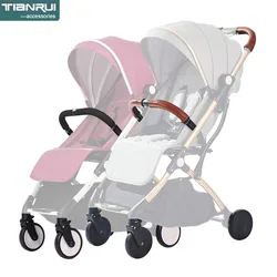 Tianrui – accessoires de poussette pour bébé, roues avant et arrière, barre de sécurité, poignée en cuir, produit Original