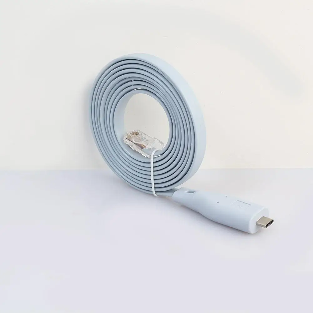 Cavo Console piatto adattatore USB tipo C RS232 a RJ45 da 6 piedi per cavi per Computer FTDI Router Cisco