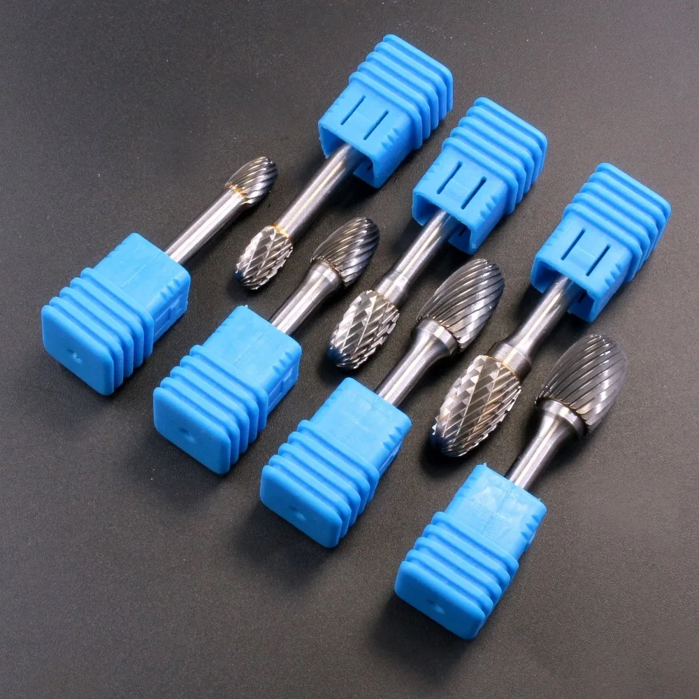 Owalny kształt E 6mm 1/4 Shank formy narzędzia do rzeźbienia pilnikarka z węglika wolframu Burr frez CNC grawerowanie do metalu stali
