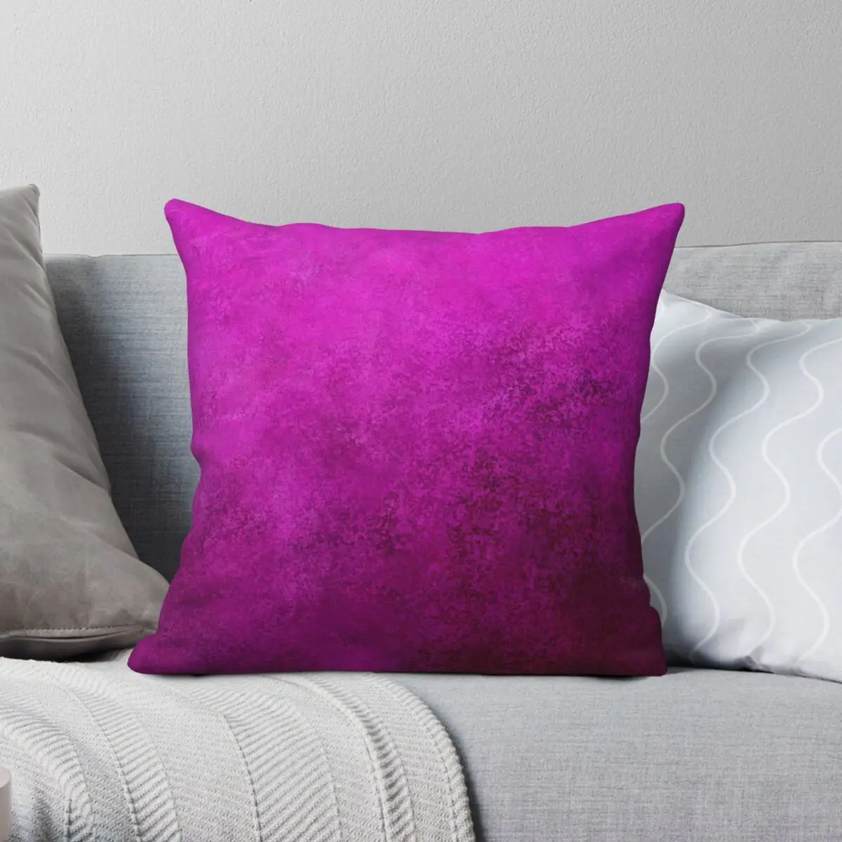 

Magenta Pillowcase Polyester Linen Velvet Printed Zip Decor Throw Pillow Case Bed Cushion Cover 45x45