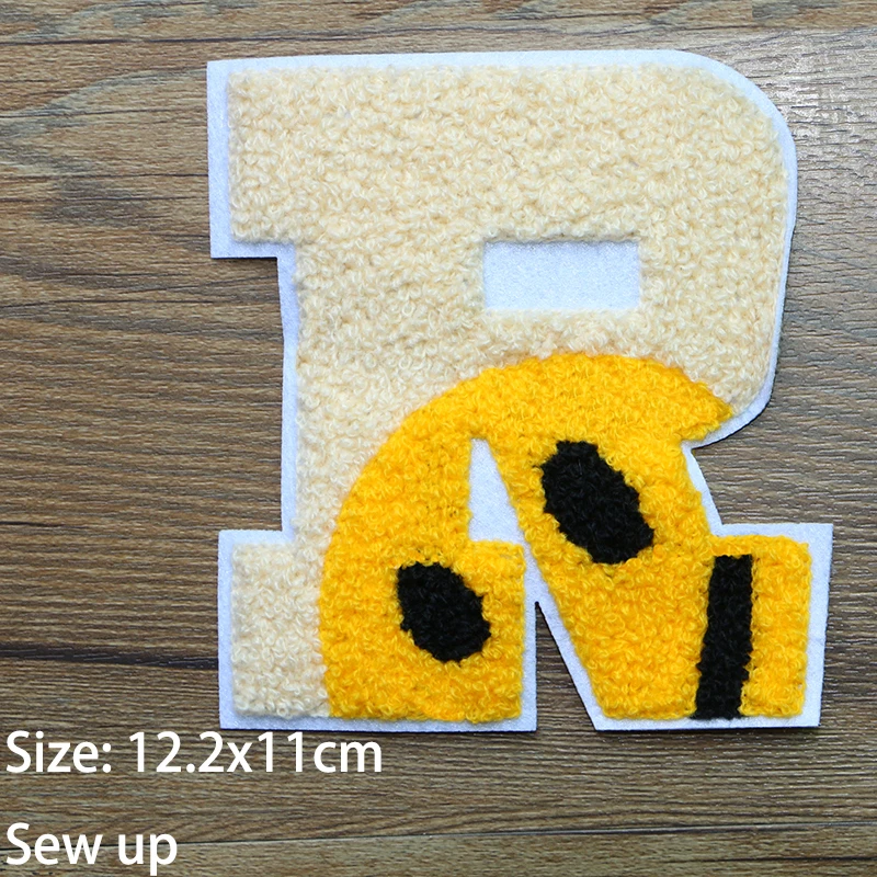 Cartoons Bear Letter M Digital 60 Chenille Icon Towel Embroidery Applique Patches for Clothing DIY Sew up Badges on the Backpack