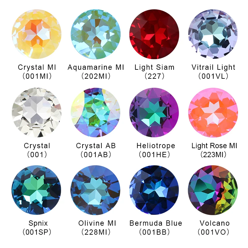 27mm Gem Flower Rhinestones High Quality Pointback Crystal Stones DIY Gem Stones Clothes Wedding Dress Decoration Rhinestones