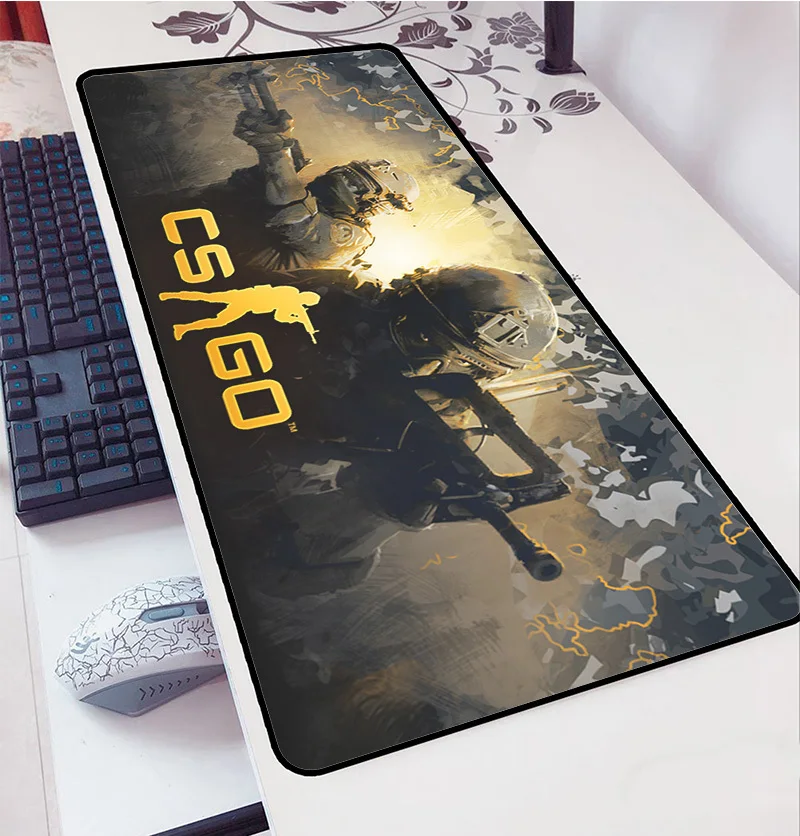 Large Gaming Cs Go New Mouse Pad Cartoon Natural Rubber Anti-slip Home Office Decoration Mouse Mat Non-slip and durable