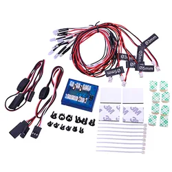 HA CONDOTTO LA Luce kit Set Freno del Segnale di Girata Simulatore Per 2.4G 1/10 RC Parti di Automobili Accessori