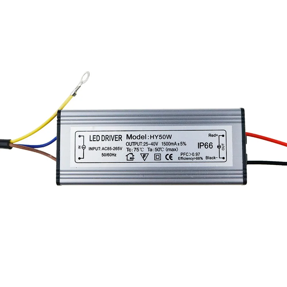 LED Driver 10W 20W 30W 50W 300mA/600MA/900MA/1500MA Power Supply Floodlight Lighting Transformer IP66 Waterproof Adapter