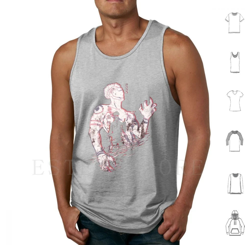 Sukuna Expansion Text Ver. : Sorcery Fight / Tank Tops Vest Sleeveless Sorcery Fight