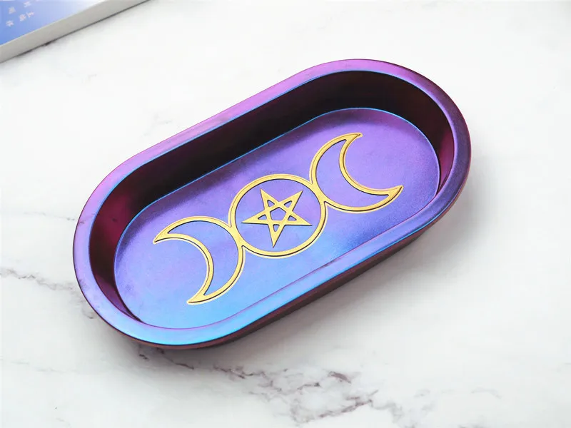 DIY Epoxy Resin Mold Double Moon Star Moon Glue Mirror Plate Dish Silicone Mold For Resin