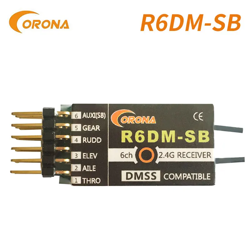 

Corona R6DM 6 Channel JR DMSS Compatible 2.4ghz RC Receiver