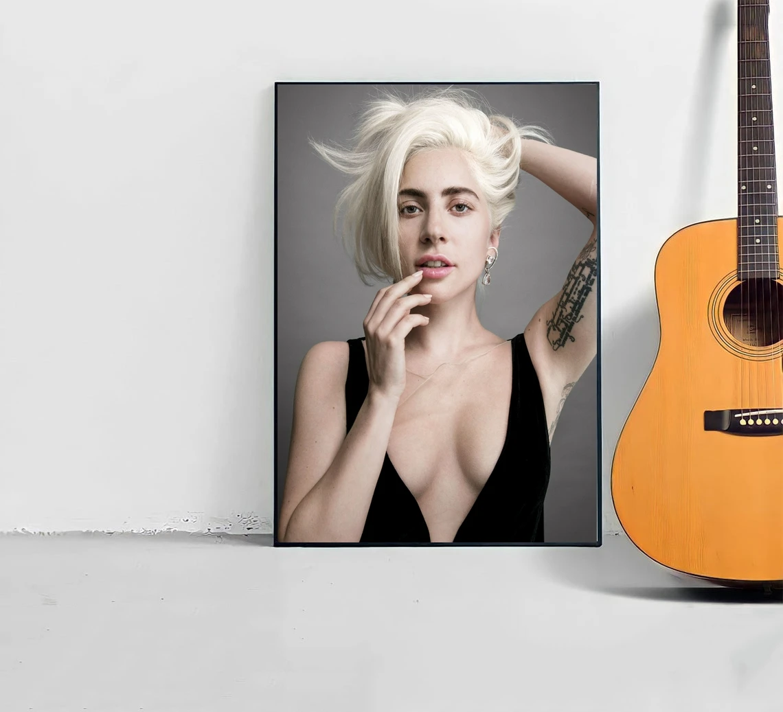 Lady gaga Poster Pop Star Hip Hop Art Music Singer Hip Hop Rap Canvas Picture Print Home Wall Painting Decoration (No Frame) image 3