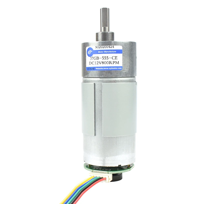 

JGB37-555 Miniature DC Deceleration Low Speed Motor Speed Small Motor DC 12V 24V with Speed Measuring Code Disc Encoder