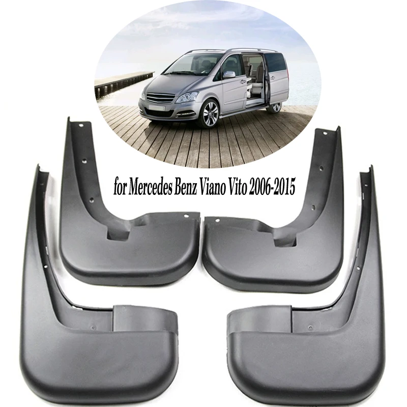 

Car Styling Front Rear Mud Flaps MudFlaps Splash Guard Fender Mudguards for Mercedes Benz Viano Vito W639 2006-2011 2012-2015